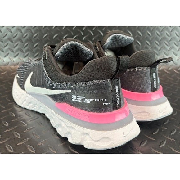 Nike React Infinity Run Black Grey Pink DZ3014-001 Mens sneakers size 12.5 - Picture 5 of 9